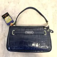 モーダプリンチペ ハンドバッグ ショルダーバッグ クロコ型押し レザー