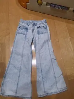 H&M ブーツカットデニム・フレアデニム・ライトブルー