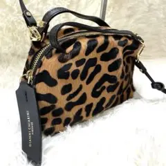 【美品】GIANNI CHIARINI 2wayレオパード　　ハラコ　アリファS