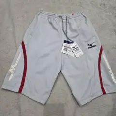 【未使用】MIZUNO　ミズノ　ハーフパンツ　L　グレー　レッド