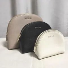 FURLA レザーポーチ 3連 ３個セット