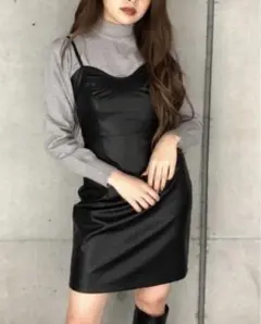 ENVYM フェイクレザーキャミＯＰ
