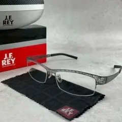 未使用　J.F.REY　繊細レース　メタルフレーム　リムレス　スクエア　眼鏡　黒