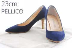 ペリーコ PELLICO ヒール 23cm ネイビー パンプス