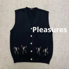 Pleasures スカル ボーン ベスト