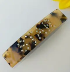 べっ甲アルファベットSTARバレッタアセテート　8.4cm/1.8cmNO.84