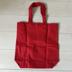 赤のキャンバストートバッグ