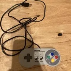 BUFFALO スーパーファミコン風USBコントローラー　レトロ