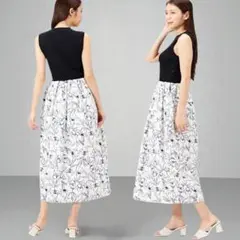 ❤✰新品タグ付✰ ニットドッキング コクーンシルエットワンピース❤1055