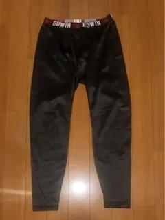 【美品・即日発送】EDWIN エドウィン インナーレギンス ロゴ総柄 裏ボア素材
