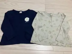 プティマイン　長袖Tシャツセット（ネイビー・グリーン）　100