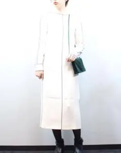 VALENTINO ヴァレンチノシルクウールパイピングワンピース