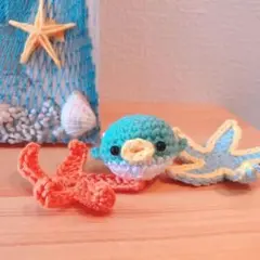 【夏限定】フグ　ヒトデ　あみぐるみ