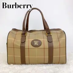 お買い得品✨ バーバリー ボストンバッグ 玉虫色 大容量 美品 ヴィンテージ
