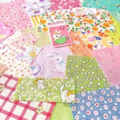 可愛い生地はぎれセット♡246 アニマル　サーティーズ　ねこ　バニー