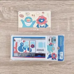 万博会場限定　ミャクミャク×イコちゃん　icocaパスケースセット