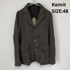 Kemit 3B ヘリンボーンテーラードジャケット SIZE:48
