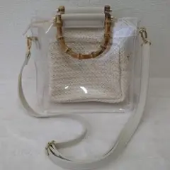 GRL クリアバッグ バンブーハンドル ショルダーバッグ 痛バ 3Way