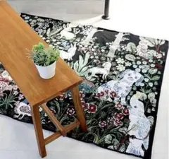 ナタリーレテ　ゴブラン　タペストリー ラグ　ガーデン　スローケット　ねこ　ネコ