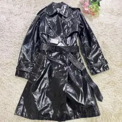 未使用/タグ付き✨ジャンポールゴルチエ　トレンチコート　エナメル　ベージュ 42 タイムセール】ジャンポールゴルチエ 黒 エナメル トレンチ