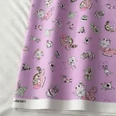(1点限定)綿100%プリント生地/パープル系/不思議の国/2m