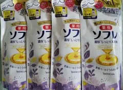 バスクリン　薬用ソフレ 濃厚しっとり入浴液 ホワイトフローラルの香り つめかえ用