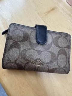 COACH 二つ折り財布 ブラウン/ブラック