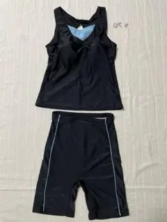 DABADA ブラック スポーツ用水着 タンクトップとショートパンツ2点セットS