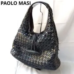 PAOLO MASI　トートバッグ　黒　イントレチャート　イタリア