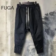 FUGA フーガ サルエルパンツ クロップド 黒 44 コーティングM相当日本製