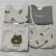 Tシャツ　新品　くま　100センチ　4枚セット
