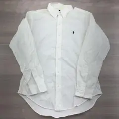 $ Ralph Lauren ホワイト長袖ボタンダウンシャツ