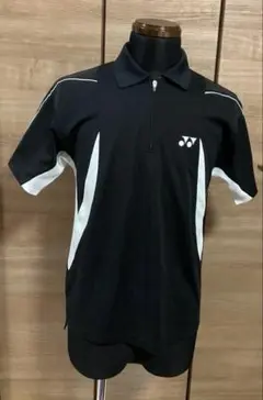 ヨネックス YONEX 半袖　シャツ ハーフジップ 黒/白　ベリークール
