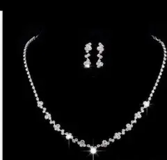 ウエディングアクセサリー 2点セット フォーマルジュエリー シルバーアクセサリー