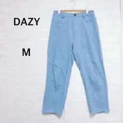 DAZY デイジー　クロップドデニム　コットン100% ライトブルー　M