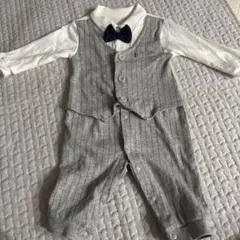 ストライプ柄ロンパース・カバーオール 80cm