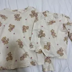 【N-7】　くま Tシャツ 姉妹 お揃い