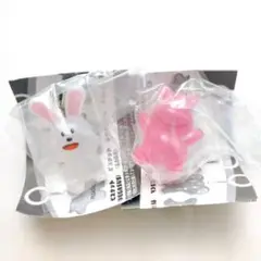 【新品】たべっ子どうぶつ　THE MOVIE　めじるしアクセサリー　かば　うさぎ