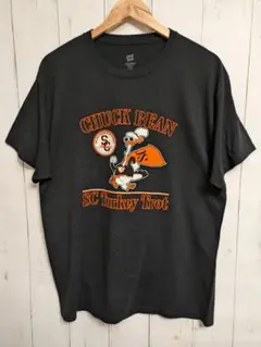 US古着 CHUCK BEAN Turkey Trot ブラックTシャツ 黒　L
