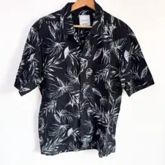 FRENCH LINEN nano universe 半袖シャツ XL 黒