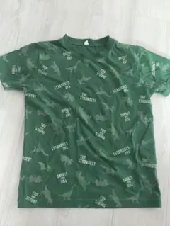 恐竜プリント Tシャツ 150cm グリーン