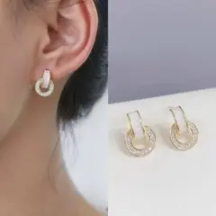新作♡　レディース　ゴールド　ホワイト　ピアス　シンプル　アクセサリー　上品