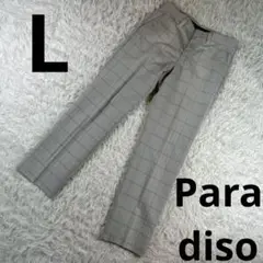 『Paradiso』 ゴルフパンツ グレーチェック L メンズ