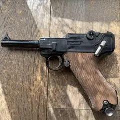 東京マルイ　ルガー　P08　カスタム　改修品　ダークウッドカラー　10禁 レア 東京マルイ ルガー P08 ステンレス塗装 カスタム 改修品 10