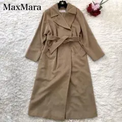 【極美品】MaxMara マニュエラ アイコンコート キャメル100% 白タグ