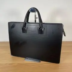 キャサリンハムネット　ビジネスバッグ　ブリーフケース　レザー　ブラック
