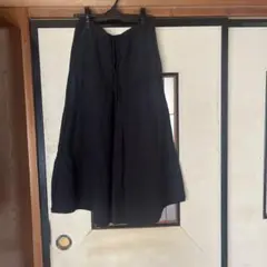 ネパリバザーロ　黒のガウチョパンツ ウエストゴム ポケット付き