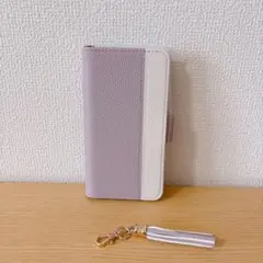 sense8 ケース 手帳型 上品 シンプル 肌触り良い ラベンダー色