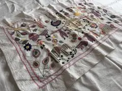 【SALE】バングラデシュ刺繍　ノクシカタ　手仕事　タペストリー　テーブルクロス