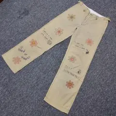 一点物　MHL　ペイントパンツ　ペインティング　メッセージ　メモリアル